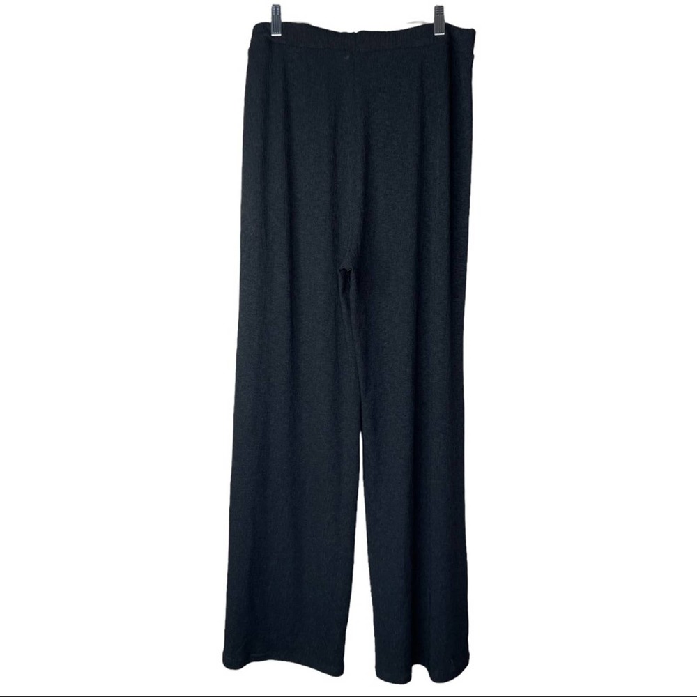 Zara Soft knit semi Sheer pull on wide leg black pants size XL extra large VGUC - Picture 14 of 16